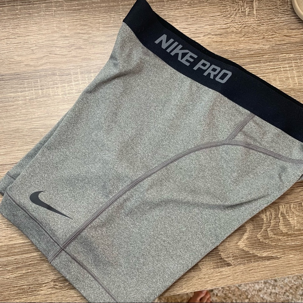 Nike pro dri fit spandex shorts in grey